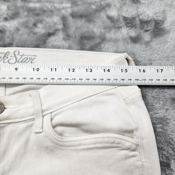Old Navy Jeans Womens 10 White Rockstar Low Rise Capri Stretch Denim Casual - Picture 8 of 12